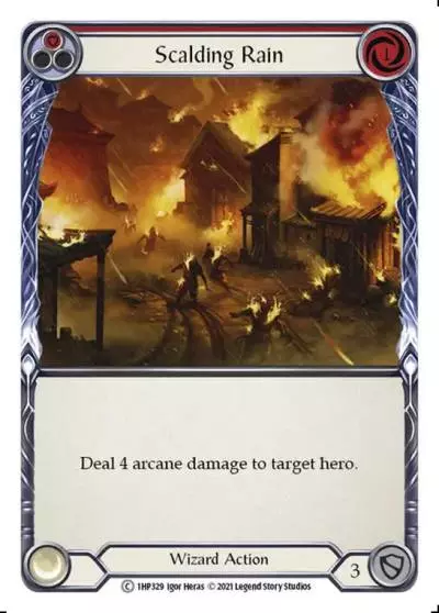 Scalding Rain RED 1HP329 - History Pack 1 - Flesh and blood card
