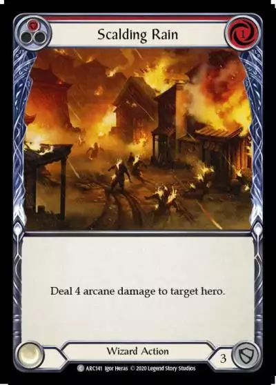 Scalding Rain RED U-ARC141-RF - Arcane Rising - Unlimited - Flesh and blood card