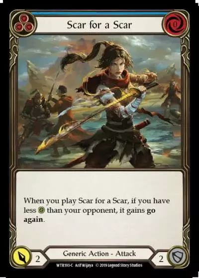 Scar for a Scar BLUE WTR193 - Welcome to Rathe - Flesh and blood card