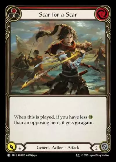 Scar for a Scar RED AGB012-CC - Armory Deck - Gravy Bones - Flesh and blood card