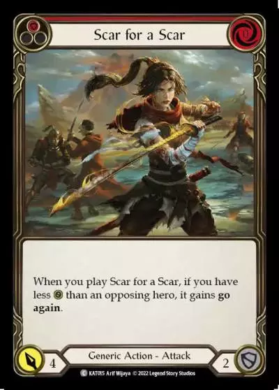 Scar for a Scar RED KAT015 - Katsu - Blitz Deck - Flesh and blood card