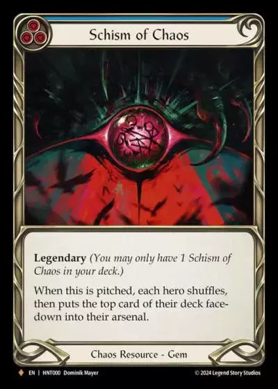 Schism of Chaos BLUE HNT000-RF - The Hunted - Flesh and blood card
