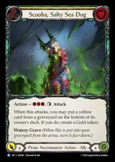 Scooba, Salty Sea Dog YELLOW SEA061 - High Seas - Flesh and blood card