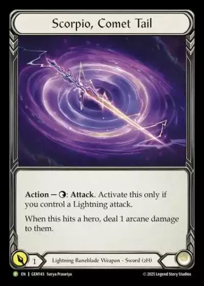 Scorpio, Comet Tail GEM143-CF - GEM - Pack 5 - Flesh and blood card