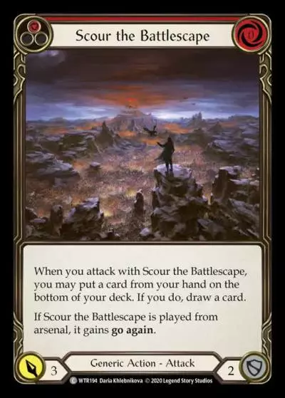 Scour the Battlescape RED R-WTR194 - Welcome to Rathe - Unlimited Revised - Flesh and blood card