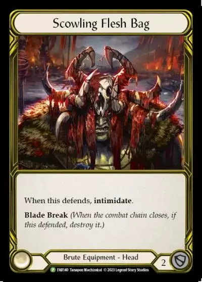 Scowling Flesh Bag FAB140-GF - Premier Organized Play - Dusk till Dawn - Flesh and blood card