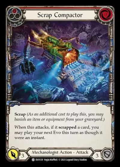 Scrap Compactor RED EVO129 - Bright Lights - Flesh and blood card