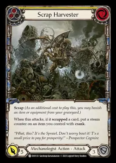 Scrap Harvester YELLOW EVO133 - Bright Lights - Flesh and blood card