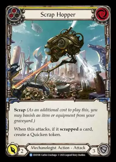 Scrap Hopper YELLOW EVO109 - Bright Lights - Flesh and blood card