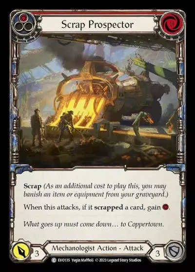 Scrap Prospector RED EVO135 - Bright Lights - Flesh and blood card