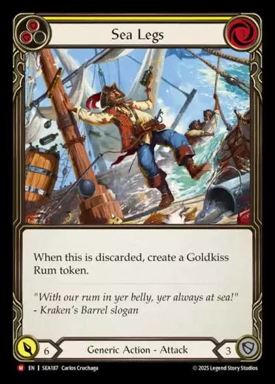 Sea Legs YELLOW SEA187 - High Seas - Flesh and blood card
