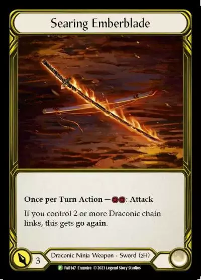 Searing Emberblade FAB147-GF - ProQuest - Season 4 - Flesh and blood card