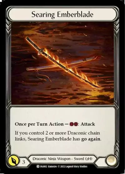 Searing Emberblade FAI002 - Fai - Blitz Deck - Flesh and blood card