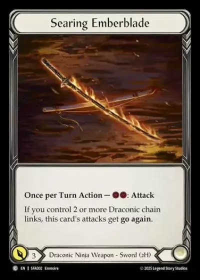 Searing Emberblade SFA002 - Silver Age Chapter 2 - Fai - Flesh and blood card