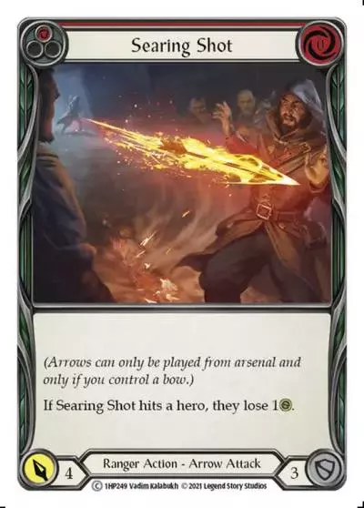Searing Shot RED 1HP249 - History Pack 1 - Flesh and blood card