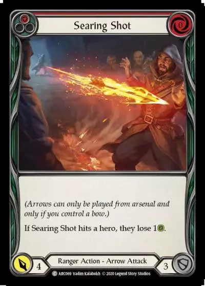 Searing Shot RED U-ARC069-RF - Arcane Rising - Unlimited - Flesh and blood card