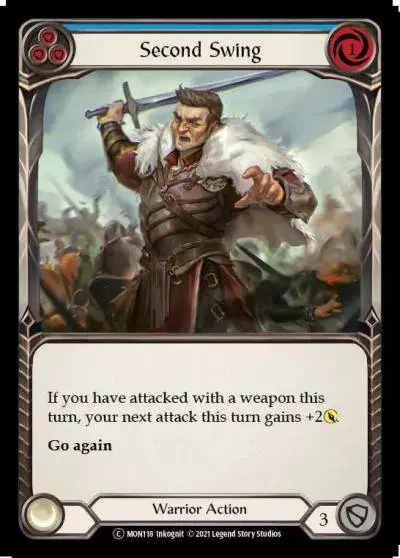 Second Swing BLUE U-MON118-RF - Monarch - Unlimited - Flesh and blood card