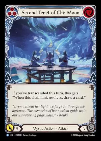 Second Tenet of Chi: Moon BLUE MST081 - Part the Mistveil - Flesh and blood card