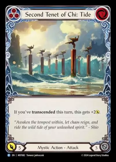 Second Tenet of Chi: Tide BLUE MST082 - Part the Mistveil - Flesh and blood card