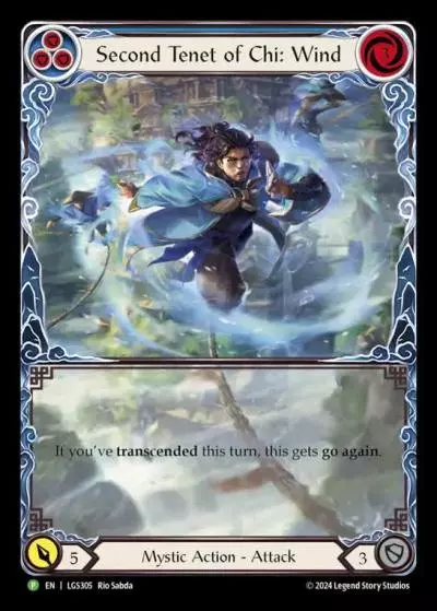 Second Tenet of Chi: Wind BLUE LGS305-RF - Armory - Season 13 Zen - Flesh and blood card