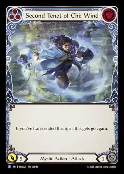 Second Tenet of Chi: Wind SEN025 - Silver Age Chapter 2 - Enigma - Flesh and blood card
