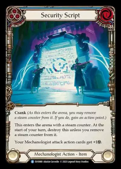 Security Script BLUE EVO080 - Bright Lights - Flesh and blood card