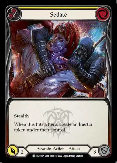 Sedate YELLOW OUT037 - Outsiders - Flesh and blood card