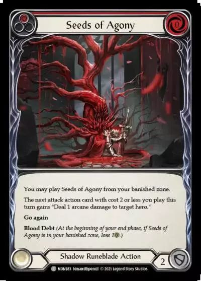 Seeds of Agony RED MON183 - Monarch - Flesh and blood card