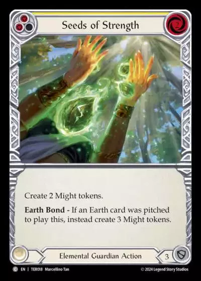 Seeds of Strength YELLOW TER018 - 1st Strike - Terra - Flesh and blood card