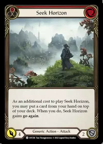 Seek Horizon RED OUT216 - Outsiders - Flesh and blood card