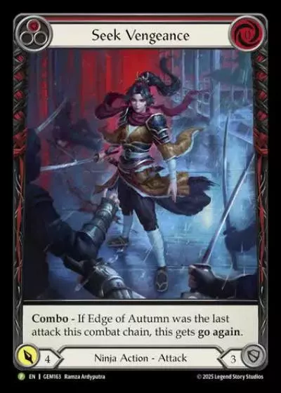 Seek Vengeance GEM163 - GEM - Pack 5 - Flesh and blood card