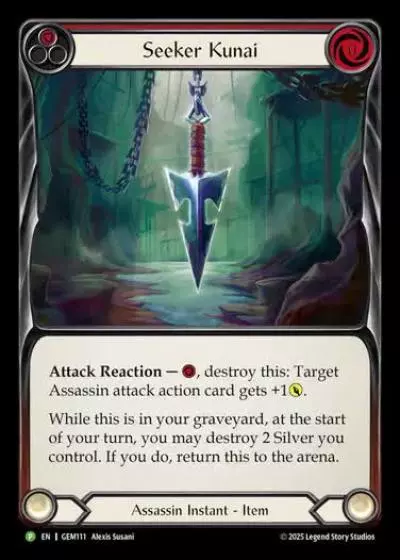 Seeker Kunai GEM111-CF - GEM - Pack 4 - Flesh and blood card