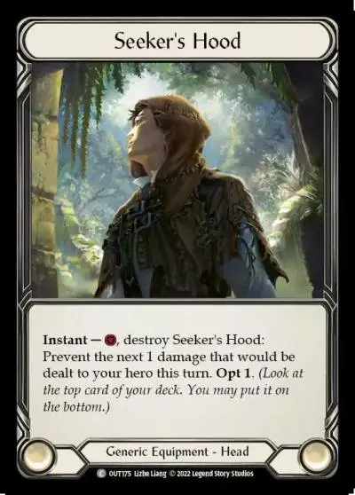 Seeker's Hood OUT175 - Outsiders - Flesh and blood card