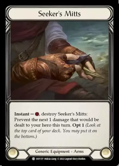 Seeker's Mitts OUT177 - Outsiders - Flesh and blood card