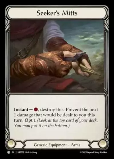Seeker's Mitts SBZ006 - Silver Age Chapter 3 - Blaze, Firemind - Flesh and blood card