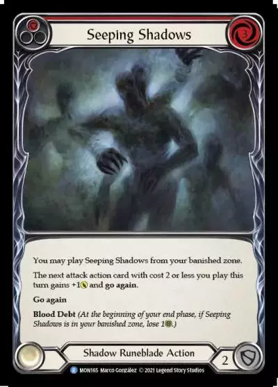 Seeping Shadows RED MON165 - Monarch - Flesh and blood card