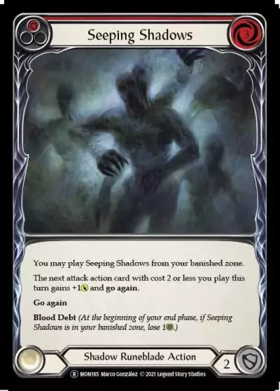 Seeping Shadows RED U-MON165-RF - Monarch - Unlimited - Flesh and blood card