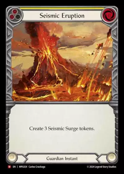 Seismic Eruption YELLOW MPG024 - Mastery Pack Guardian - Flesh and blood card