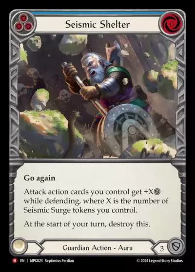 Seismic Shelter BLUE MPG023 - Mastery Pack Guardian - Flesh and blood card