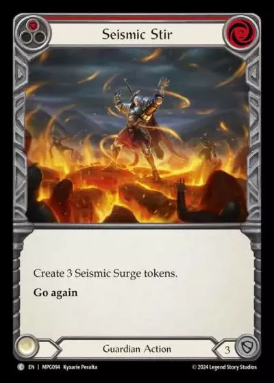 Seismic Stir RED MPG094 - Mastery Pack Guardian - Flesh and blood card