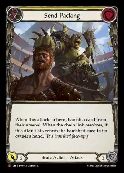Send Packing YELLOW HVY012 - Heavy Hitters - Flesh and blood card