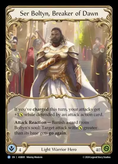 Ser Boltyn, Breaker of Dawn ASB001 - Armory Deck - Ser Boltyn, Breaker of Dawn - Flesh and blood card