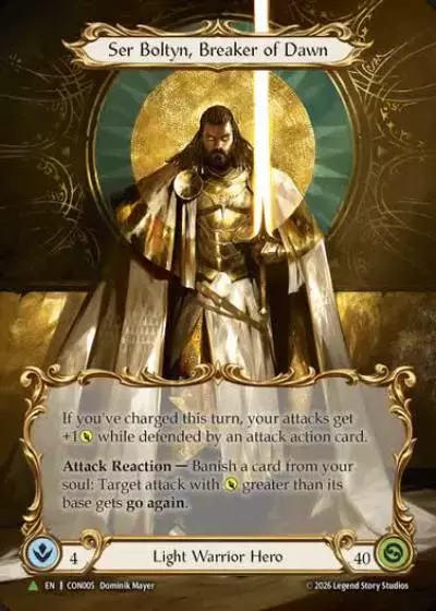 Ser Boltyn, Breaker of Dawn CON005-MV - Conventions - Faith and Torment - Flesh and blood card