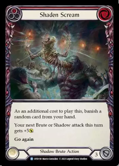 Shaden Scream RED DTD118 - Dusk till Dawn - Flesh and blood card