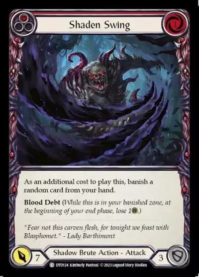 Shaden Swing RED DTD124 - Dusk till Dawn - Flesh and blood card