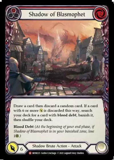Shadow of Blasmophet RED MON125 - Monarch - Flesh and blood card