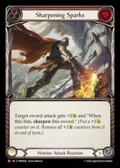 Sharpening Sparks MPW026 - Mastery Pack Warrior - Flesh and blood card