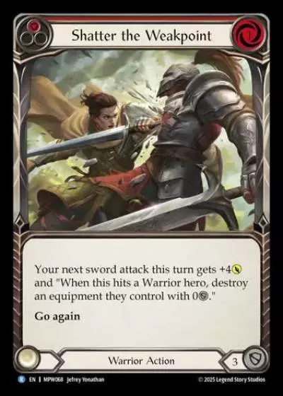 Shatter the Weakpoint MPW068 - Mastery Pack Warrior - Flesh and blood card