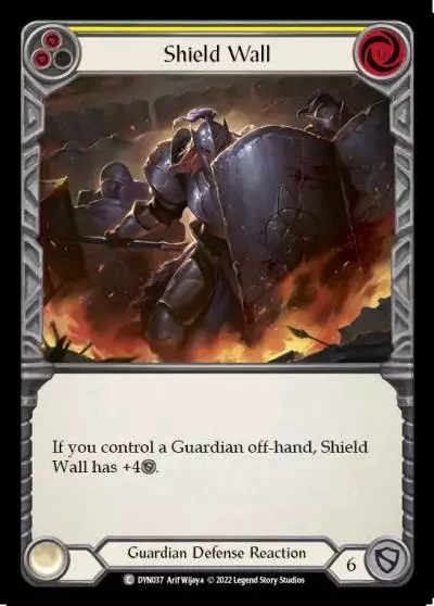 Shield Wall YELLOW DYN037 - Dynasty - Flesh and blood card