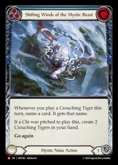 Shifting Winds of the Mystic Beast BLUE MST052 - Part the Mistveil - Flesh and blood card